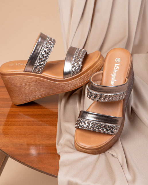 Sandalia Locket Plateado