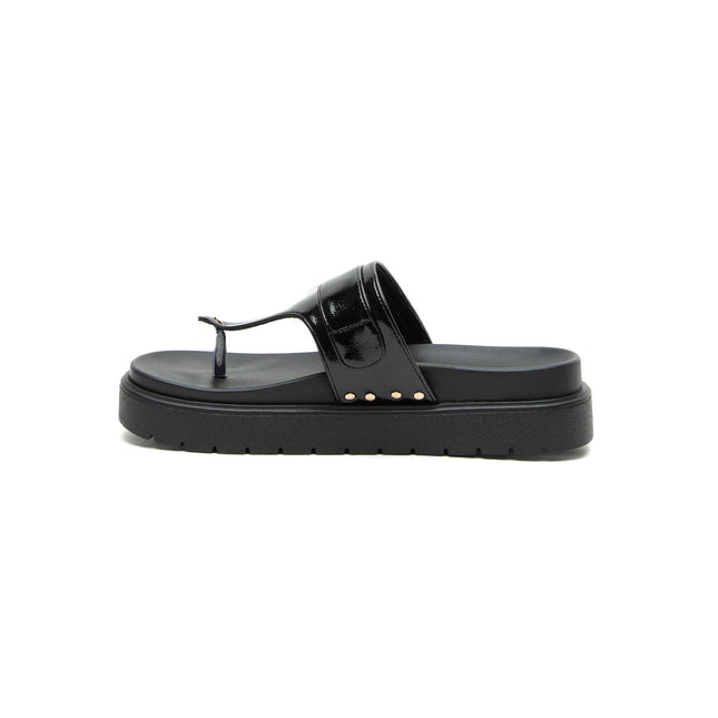 Sandalia Bena Negro Charol