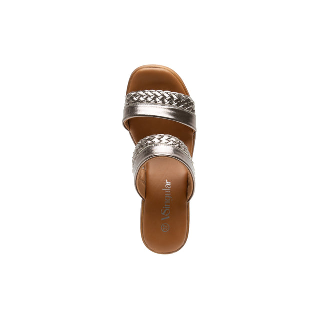 Sandalia Locket Plateado